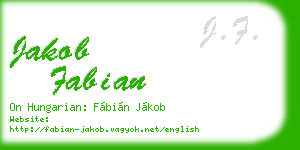 jakob fabian business card